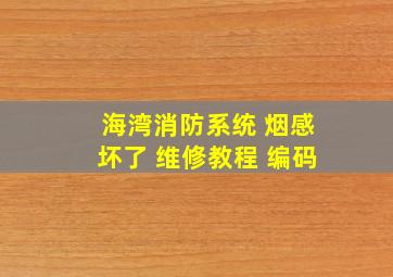 海湾消防系统 烟感坏了 维修教程 编码